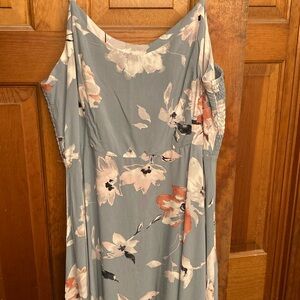 Sundress. Sweet LOFT Strappy Floral Sundress, empire waist with flowy bottom